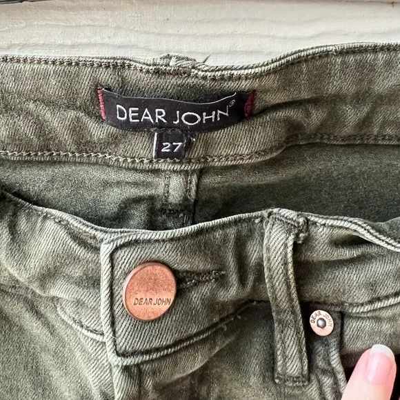 DEAR JOHN GISELE HIGH RISE ANKLE SKINNY JEANS IN CYPRESS size 27 - Picture 5 of 8